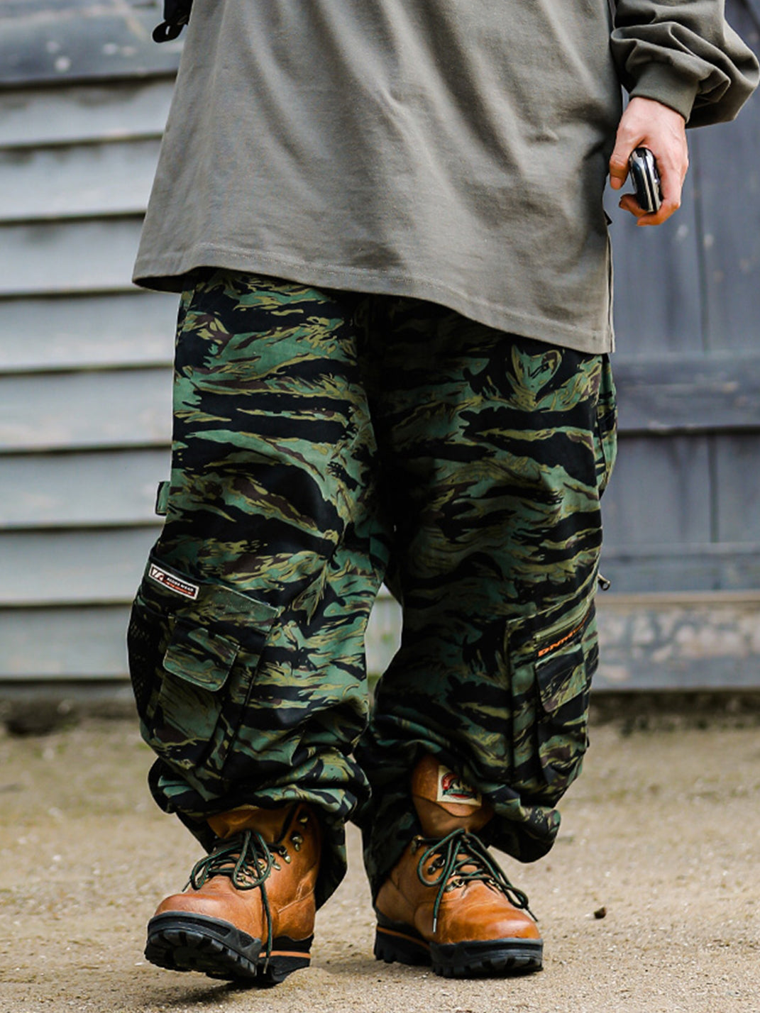 ACUSA | Ultra Baggy Tiger Camo Cotton Workwear Pants - PSYLOS 1, ACUSA | Ultra Baggy Tiger Camo Cotton Workwear Pants, Cargo Pants, ACUSA, PSYLOS 1